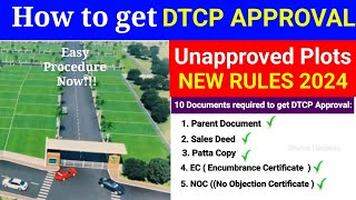 DTCP land Approval 2024 | documents required for dtcp approval |Cost of dtcp approval |how to apply