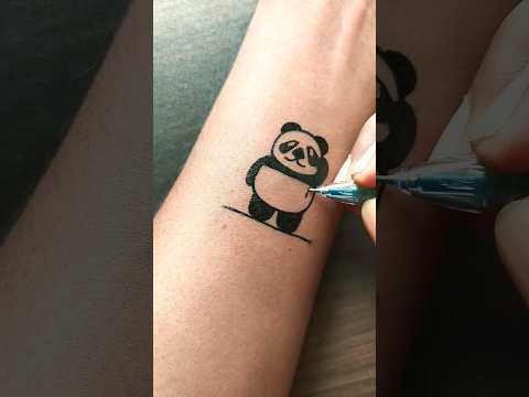 Kungfu panda with heart ❤️ tattoo........#shorts #viral #trending #tattoo #handmadetattoo #art