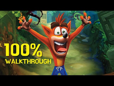 Crash Bandicoot 100% Walkthrough (N Sane Trilogy) -  All Boxes & Color Gems and Keys [4K HDR]