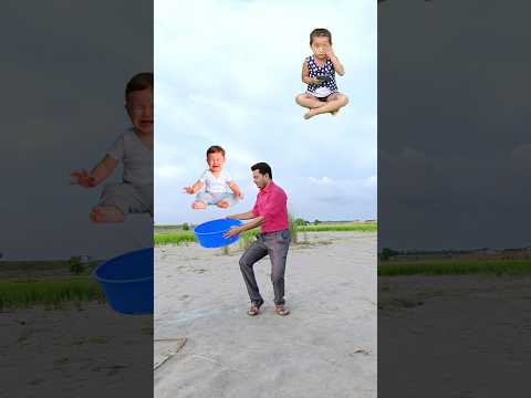 Flying Crying babies catching vs dome tu cosita alien, faty dog & buddhi - Funny vfx magic video