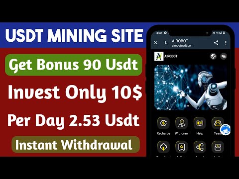 Airobot Mall | New Usdt Earning Site | Usdt Money Making Website | Free Usdt Mining | Usdt Earning