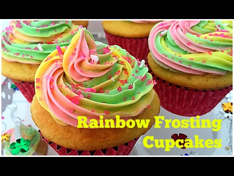 How to Make Easy Rainbow Frosting for Cupcakes | Unicorn Cupcakes