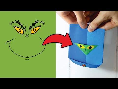 Christmas Paper Toy Craft - Grinch