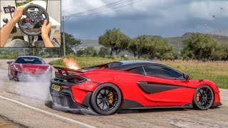 McLaren 600LT  & Ferrari 488 Pista | Forza Horizon 5 Convoy | Logitech G29 Gameplay