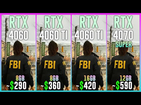 RTX 4060 vs RTX 4060 TI vs RTX 4060 TI 16GB vs RTX 4070 SUPER - Test in 25 Games