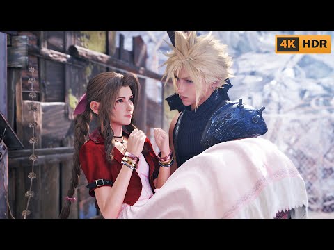 The Rooftops With Aerith (My Favorite Moment 🥰) | In Stunning HDR