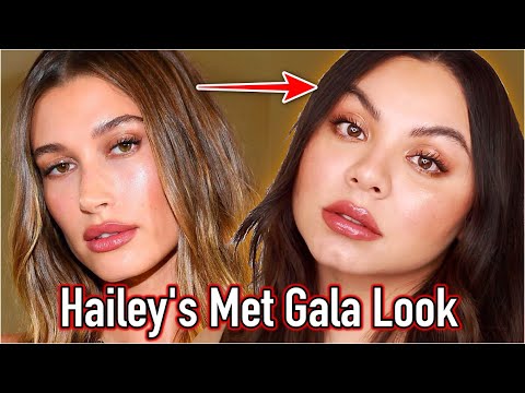 Hailey Bieber Met Gala Follow Along Makeup Tutorial - Natural and Glowy *cruelty free*