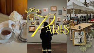 4 days in Paris travel vlog 2024 - museums, cafes, flea market, bakeries, le marais, solo in paris