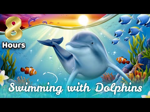 Sleep Meditation for Children | 8 HOURS SWIMMING WITH DOLPHINS | Sleep Story for Kids