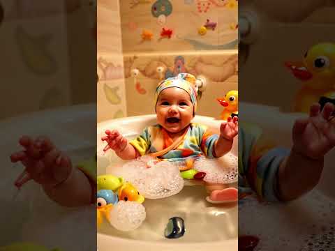 Bath Time Song #BabyFun #BathTimeJoy #AdorableMoments #CuteBaby #BabyGiggles #FunnyBaby #cute