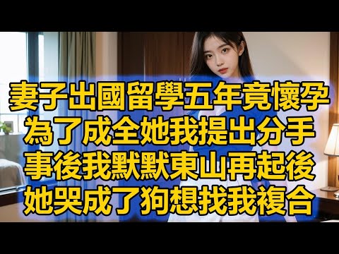 妻子出國留學五年竟懷孕，為了成全她我提出分手，事後我默默東山再起後，她哭成了狗想找我複合