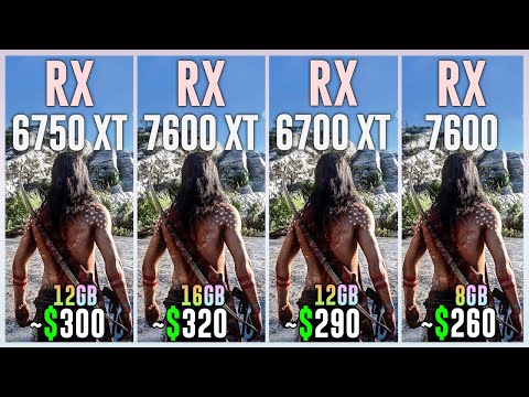 RX 6750 XT vs RX 7600 XT vs RX 6700 XT vs RX 7600 - Test in 25 Games