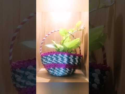 DIY Planter/basket turned into a planter@ditsidiys6869 #yt #shortvideo #decoration #ytshorts #diy