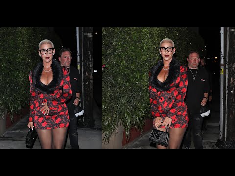 Amber Rose Shows Off Her Curves As She Celebrates Florence Mirsky's Birthday at Giorgio Baldi!