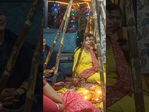 # video chhathi Maiya Puja 🙏 short viral video Nisha Pandey ke bhakti gane and dance