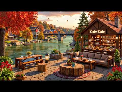 Cozy Autumn Coffee Shop Ambience & Smooth Jazz Instrumental Music 🍂 Jazz Relaxing Music for Studying