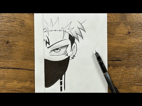 Easy to draw | How to draw sukuna wearing face mask