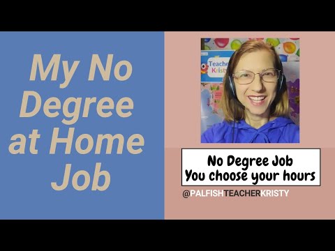 My Part Time No Degree at Home Job