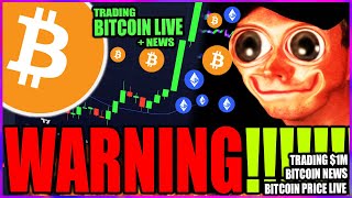 ALERT 🚨 BITCOIN TRADING LIVE - BITCOIN PRICE LIVE! BTC TRUMP PUMP OVER??! - CRYPTO NEWS + ALTCOINS