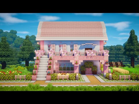 Minecraft Tutorial | How to build a Cherry Blossom Survival House