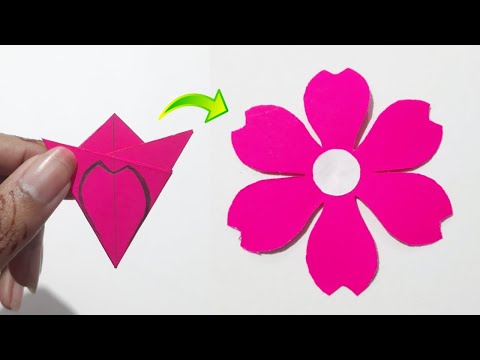 Easy Paper Flower Making Idea | Beautiful Paper Flower Making Craft | How To Make Paper Flower