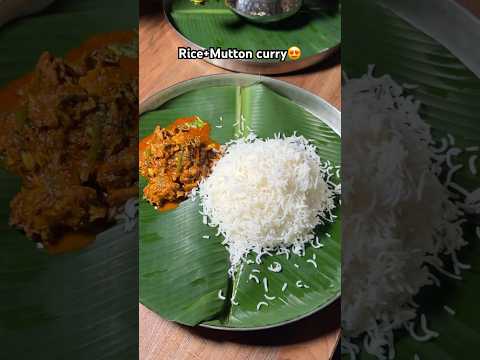 Rice with mutton curry😍 location: vistari kitchen kphb, #shorts #trending #ytshorts #trending