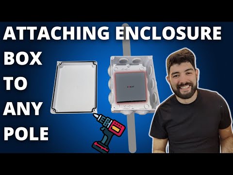 How To Attach OutDoor Enclosure Box To Any Pole ( Helium Mining ) Step-By-Step