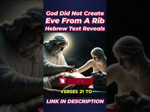 God Did Not Create Eve From A Rib, Hebrew Texts Reveals The Truth On Eve's Creation