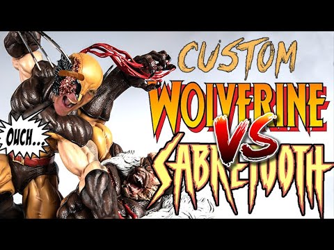 Custom Sabertooth Versus Wolverine Unboxing and Review