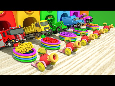 Wheels On the Bus song - Make friends in a colorful garage - Baby Nursery Rhymes & Kids Songs