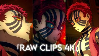 Akaza | Raw scenes 4k | Akaza Raw Clips | Demon slayer | S3EP1 ( Anime Raw Clips )