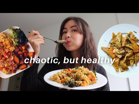 what I eat in a week, but chaotic| cooking for one when my bf isn't home| healthy, vegan plant based