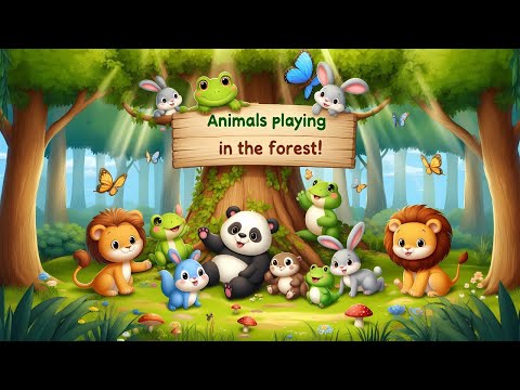 🐇🐸 Animals Play in the Forest! 🐞🦉🐺🎶 | Baby Smiles & Songs