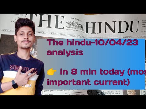 The hindu analysis today current 10/04/23 only in 10 min @aarush-addaupsc