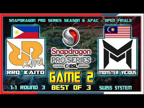 RRQ KAITO PH vs MONSTER VICIOUS MY - Game 2 | Snapdragon Pro Series Season 6 APAC Open Final Round 3