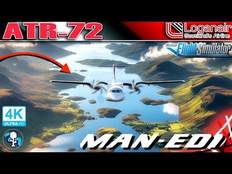 LIVE Loganair ATR-72 Manchester Airport - Edinburgh FULL FLIGHT - Microsoft Flight Simulator 2020