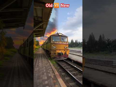 Old 🆚 future train 🚂. techr #ghosttrain #horro_status #ai_status #hauntedtrain #trending #ai