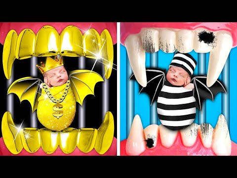 Rich Vampire Mom VS Poor Vampire Mom! Funny Parenting Hacks and Gadgets in Jail by Gotcha! Viral