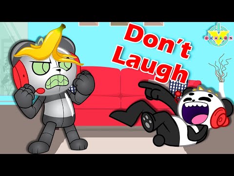 Try Not to Laugh Challenge with Combo Panda and Robo Combo!!!!