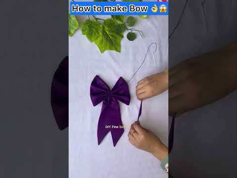 DIY bow Tutorial #shorts #short #youtubeshorts #tipsandtricks #sewing #bow #diyfinesewing