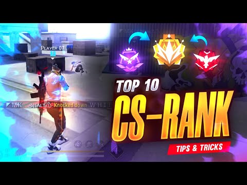 TOP 10 CLASH SQUAD RANK PUSH TIPS | HOW TO WIN EVERY CS RANK  WITH RANDOM PLAYERS | FREE FIRE TIPS