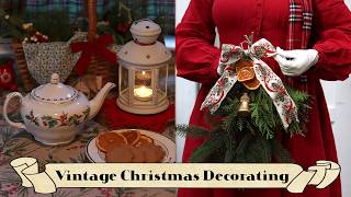 Vintage Christmas Decorating in a Cozy Cottage🎀Holiday Cottagecore Crafts🎄