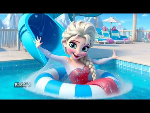 Elsa's Water Slide – Swim, Float, and Fun in the Pool! Nursery Song