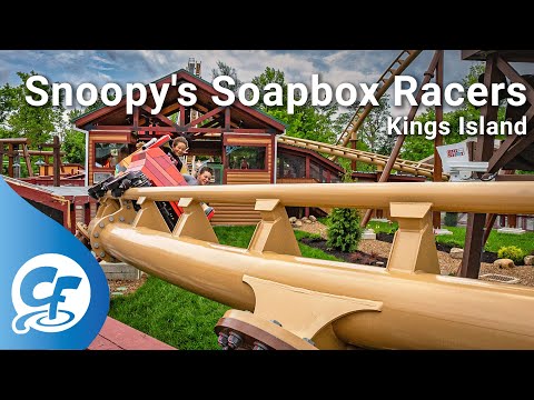 Snoopy's Soap Box Racers off-ride 4K B-Roll @60fps Kings Island