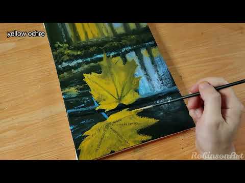 Simply Beautiful Maple Leaf / Acrylic Painting Simple Technique