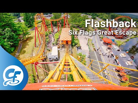 Flashback front seat on-ride 5K POV @60fps Six Flags Great Escape