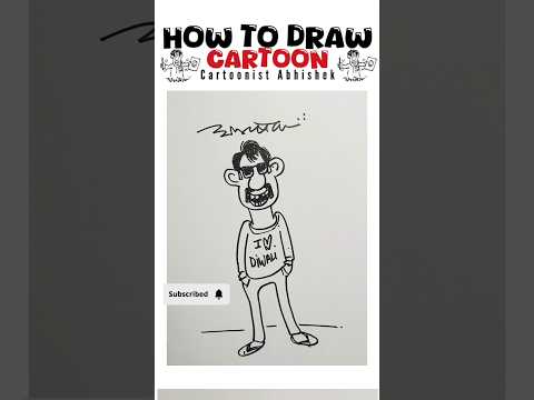 Cartoon drawing tutorial | How to draw cartoon | Cartoon Cartoons drawing #shorts