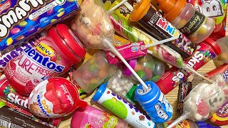 Satisfying I unpacking the Mentose and Hooper Bubble gums with Rainbow Lollipops ASMR