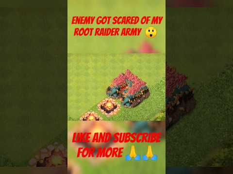 Enemy got scared of My root raider  army  😲 ll Clash of clans ll#clash #coc #clashofclans