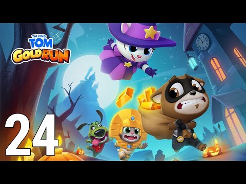 Talking Tom Gold Run Gameplay Part 24 - Witch Angela (iOS/Android)